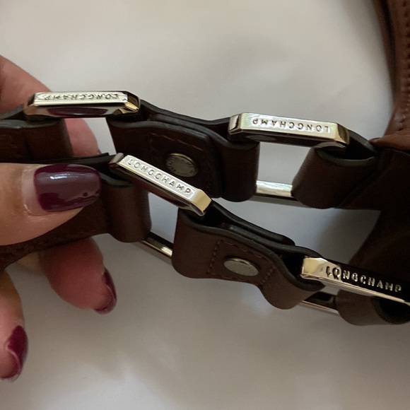 Longchamp Jacquard Leather Shoulder HandBag - Picture 6 of 11